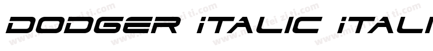 Dodger Italic ItalicVersion 30字体转换
